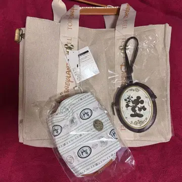 미사용 디즈니랜드 호텔 투숙객 한정판 토트백 코인 케이스 파우치