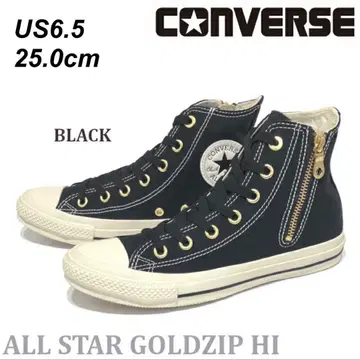 CONVERSE 올스타 골드 지퍼 HI 하이컷 블랙 25
