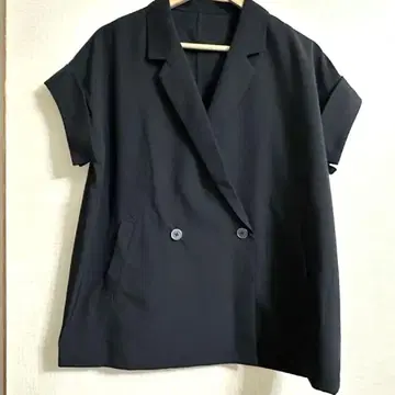 KEYUCA 5부 소매 더블 자켓 블랙 미사용 새상품