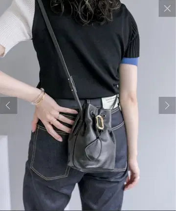 ear PAPILLONNER 소가죽 오벌 참 복조리 백