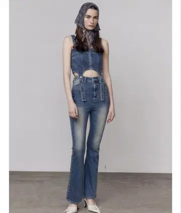 EMODA 코르셋 행 데님 살로펫