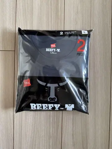 BEEFY-T 티셔츠 2장 세트 L 사이즈 비피 블랙
