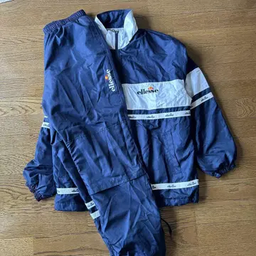 ellesse 나일론 자켓 L 사이즈 네이비/화이트
