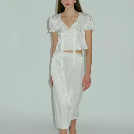 OVERDUEFLAIR DRAPED TURN OVER SKIRT Melange Gray on Bunjang