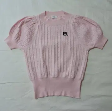 Bibiy B.PUFF KNIT 핑크 반팔