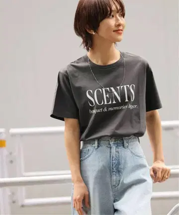 JOURNAL STANDARD SCENTS 로고 티셔츠 그레이