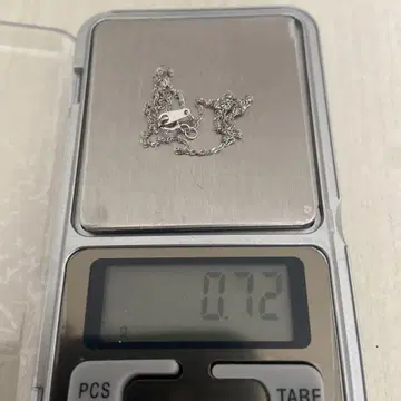 10금 k10 화이트 골드 목걸이 0.72g