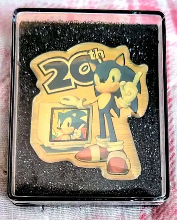 소닉 20주년 굿즈 W 챈스 당첨 상품 핀 배지 봉제 인형