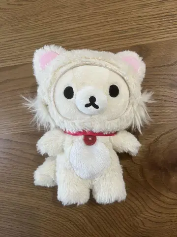 [새상품급] 코리락쿠마 리락쿠마 모아서 앉는 봉제인형 고양이 흰고양이