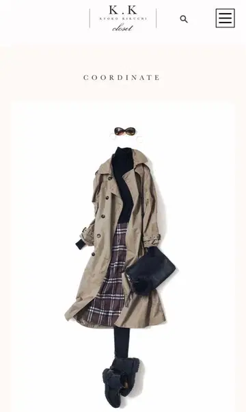 kkcloset 기쿠치 교코 소프트 스커트 체크