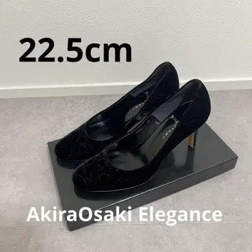 AkiraOsaki Elegance 일본제 블랙 펌프스 22.5cm