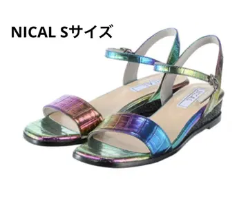 NICAL 니칼 가죽 글리터 밑창 스트랩 샌들