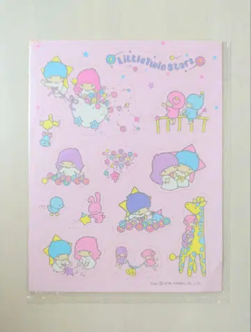 쇼와 레트로 산리오 키키라라 리틀트윈스타 스티커 씰
