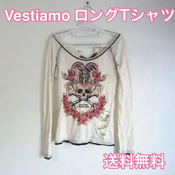 Vestiamo 롱 T셔츠 스컬과 장미