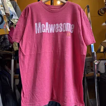 미국 빈티지 의류 McAwesome 티셔츠 빨간색 L