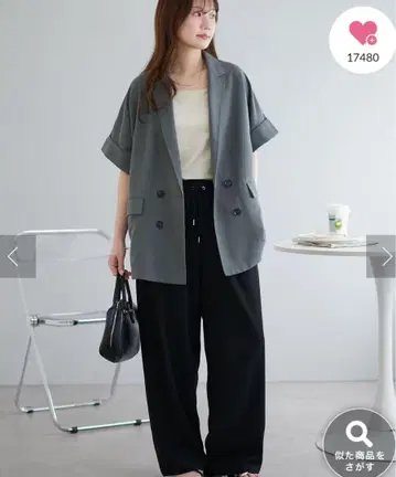 DISCOAT 린넨 느낌의 반팔 셔츠 자켓