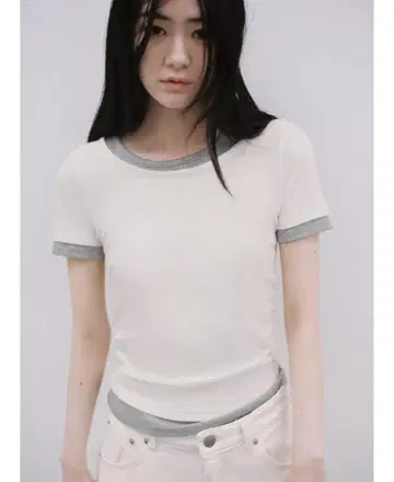 새상품 자라 더블 리브 개더링 티셔츠