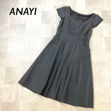 ANAYI 프론트 디자인 프렌치 슬리브 원피스 블랙