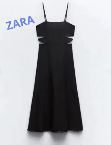 새상품 ZARA 컷아웃 디테일 미디 슬립 원피스
