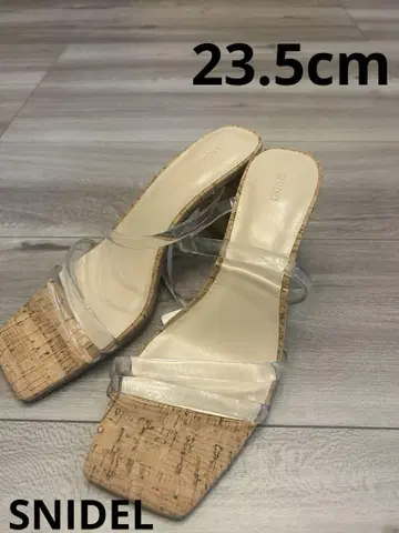 SNIDEL 코르크 힐 샌들 23.5 미사용 새상품