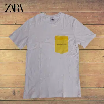 ZARA 자라 지퍼 포켓 크루넥 반팔 티셔츠 M 터키산