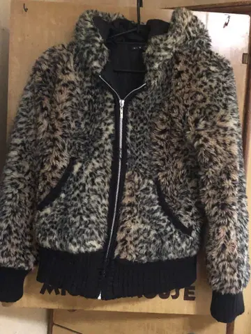 LADY MAISON 후드 부착 레오파드 무늬 자켓