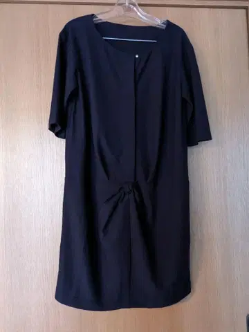 INED Collection 반팔 무릎 기장 원피스 네이비