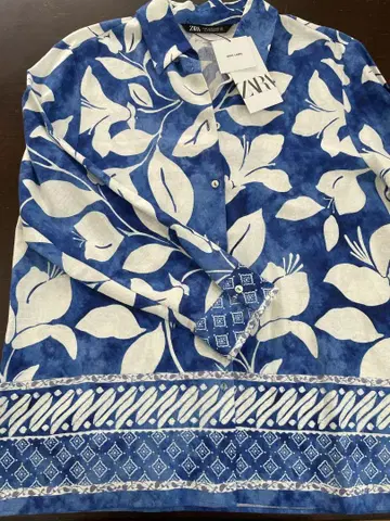 ZARA 긴팔 셔츠 린넨 혼방 M 사이즈