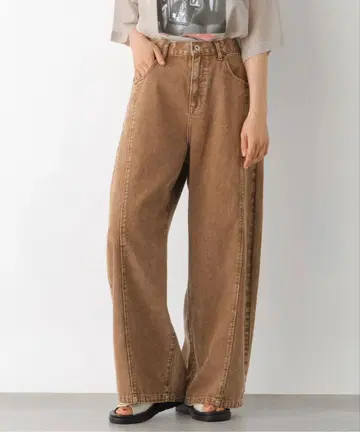 커브 배기 데님 팬츠
