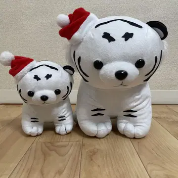 화이트 타이거 봉제 인형 복권 2품 세트