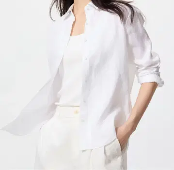 유니클로 프리미엄 린넨 셔츠 WHITE, XL