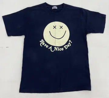 Beams 빔즈 스마일리 티셔츠 네이비 스마일 smile
