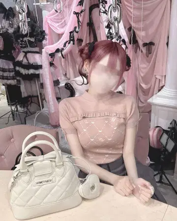 미셸 마카롱 MW 모노그램 탑 free 사이즈 핑크