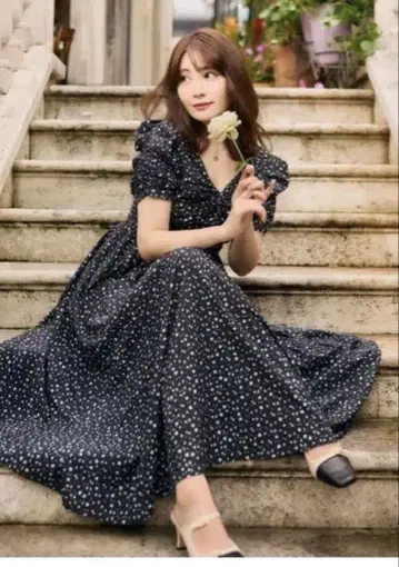 Roseraie Long Dress 블랙 S