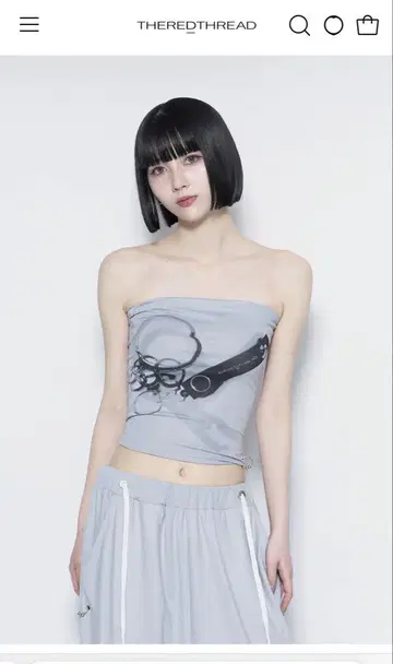 베어탑 S print tops charm theredthread