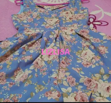 미사용 리즈리사 LIZLISA 파랑 꽃무늬 원피스 리즈리사