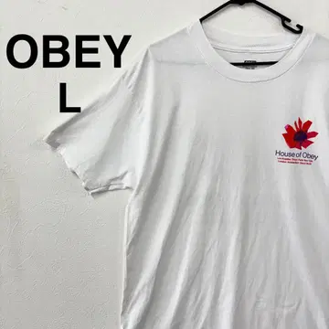OBEY 반팔 티셔츠 L 화이트