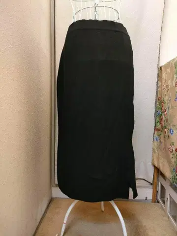 플라스테 블랙 니트 스커트