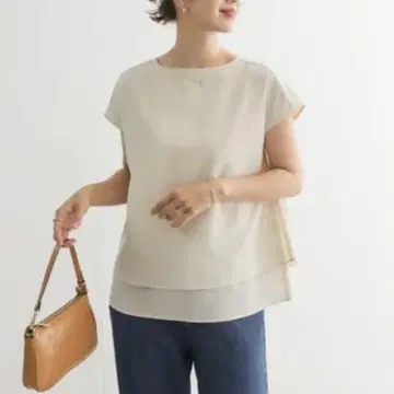 URBAN RESEARCH DOORS 레이어드 프렌치 블라우스 M