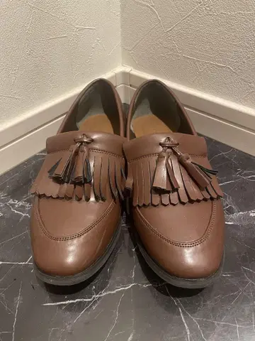 브라운 프린지 로퍼 24cm 38