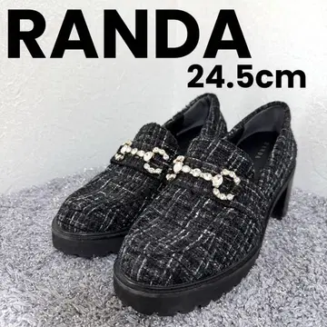 [ RANDA ] 볼륨 밑창 비쥬 비트 로퍼
