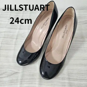 JILLSTUART 에나멜 펌프스 블랙 라운드토 질스튜어트