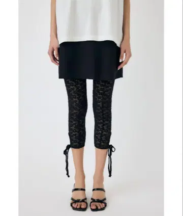 MOUSSY 레이스 레깅스 LACE 레깅스 블랙