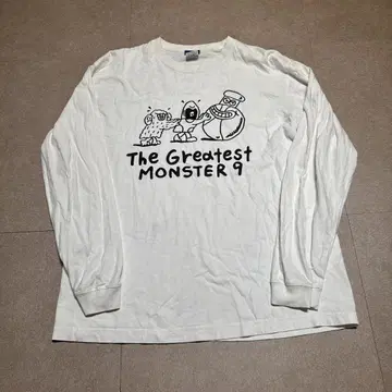 The Greatest MONSTER 9 롱 T 긴팔 티셔츠 화이트 XL