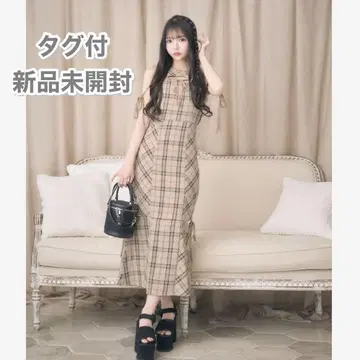미셸 마카롱 바이어스 체크 머메이드 원피스 츠요 미즈키 잼즈