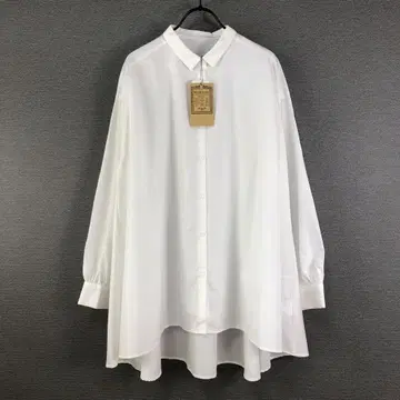 미사용품 BEARDSLEY 플레어 셔츠 F 화이트