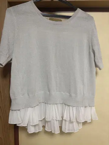 grintmati 플리츠 레이어드 니트 탑 designworks