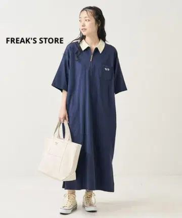 FREAK'S STORE 프릭스 스토어 반팔 카라 부착 원피스 free
