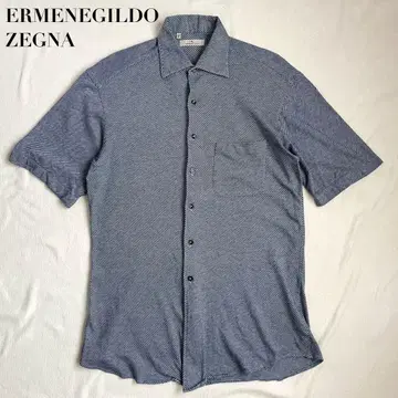 ERMENEGILDO ZEGNA 제냐 반팔 셔츠 스트라이프 스페인산