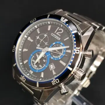 컨디션 최상 CITIZEN 시티즌 H500 블랙 실버 솔라 남성용